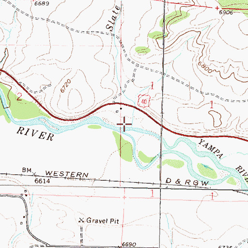 Topographic Map of Slate Creek, CO