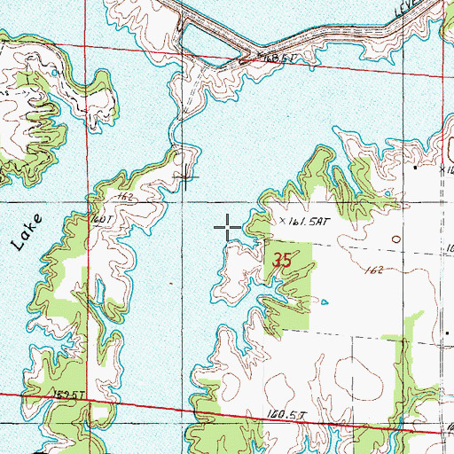Topographic Map of Newton Lake, IL