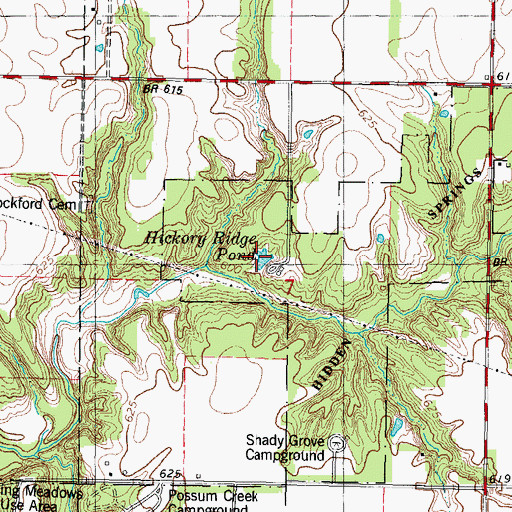 Topographic Map of Hickory Ridge Pond, IL