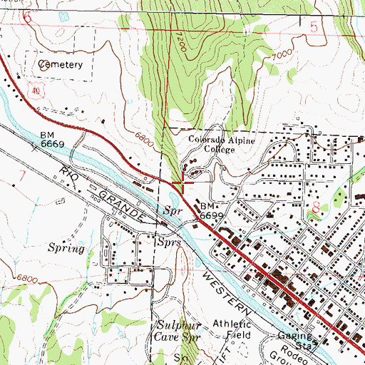 Topographic Map of Soda Creek, CO