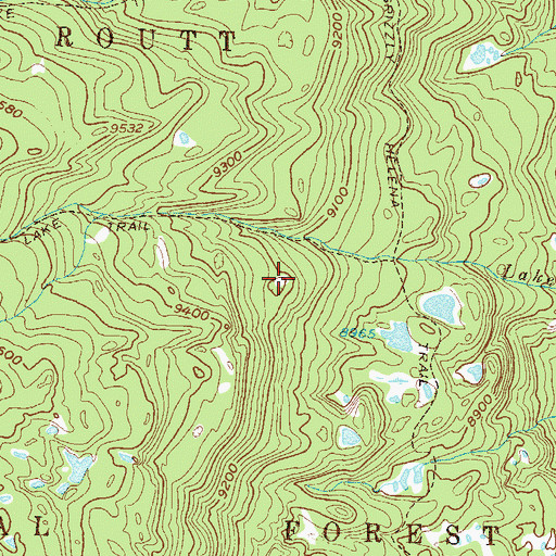 Topographic Map of Elk Park, CO