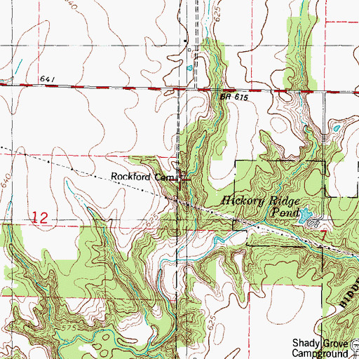 Topographic Map of Rockford Cemetery, IL