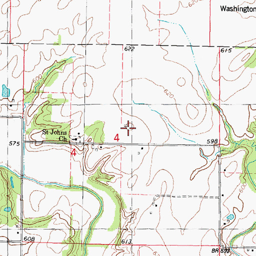 Topographic Map of Shelby County Poor Farm (historical), IL