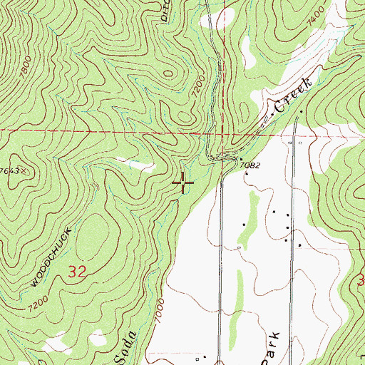 Topographic Map of Gunn Creek, CO