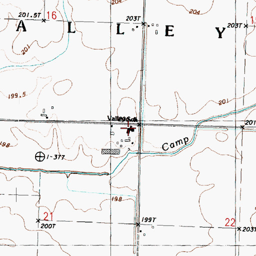 Topographic Map of Valley School, IL