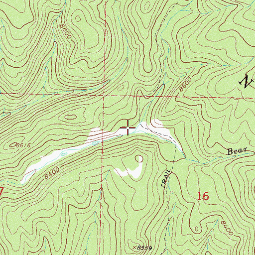 Topographic Map of Bear Creek, CO