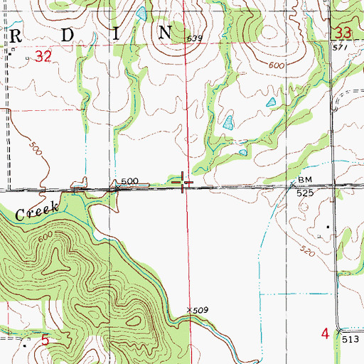 Topographic Map of Franklin School (historical), IL