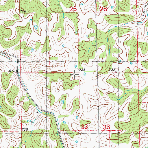 Topographic Map of Haulford School (historical), IL