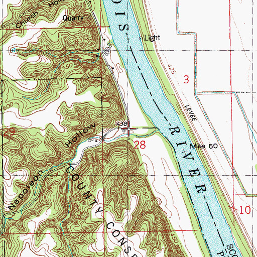 Topographic Map of Napolean Hollow, IL