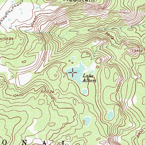 Topographic Map of Lake Albert, CO