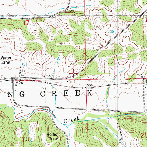 Topographic Map of Old Baptist School (historical), IL