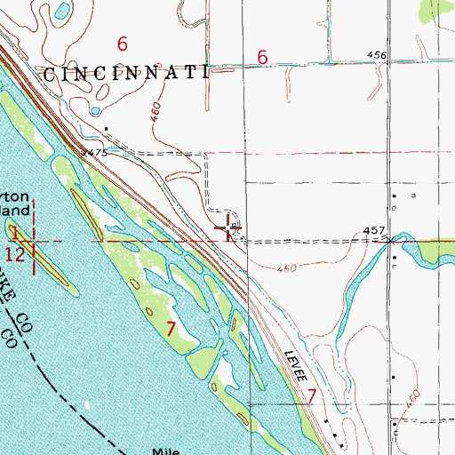Topographic Map of Old Smith School (historical), IL