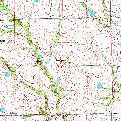 Topographic Map of Pike County Infirmary (historical), IL