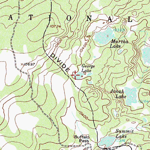 Topographic Map of George Lake, CO