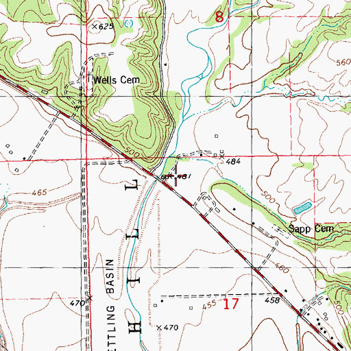 Topographic Map of Stockland School (historical), IL