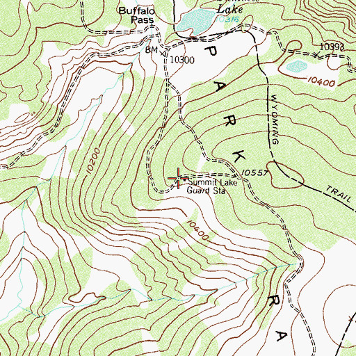 Topographic Map of Summit Lake Guard Station, CO