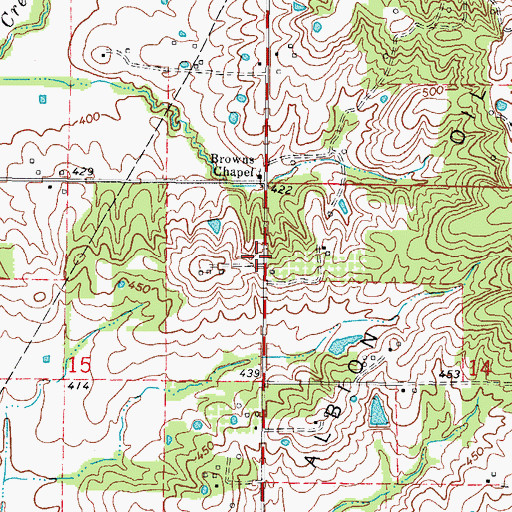 Topographic Map of Ridge School (historical), IL