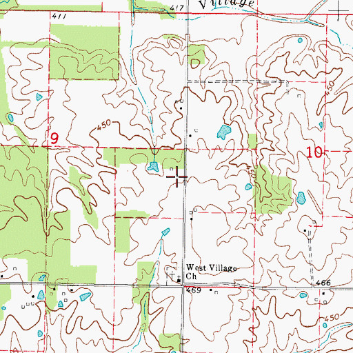 Topographic Map of West Village School (historical), IL