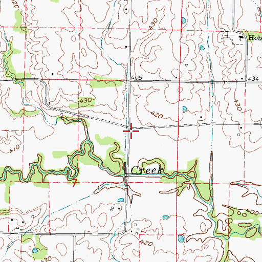 Topographic Map of Helm School (historical), IL