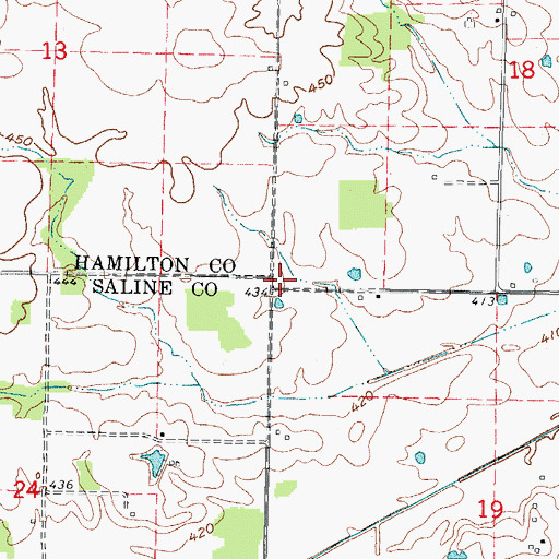 Topographic Map of Shakerag School (historical), IL
