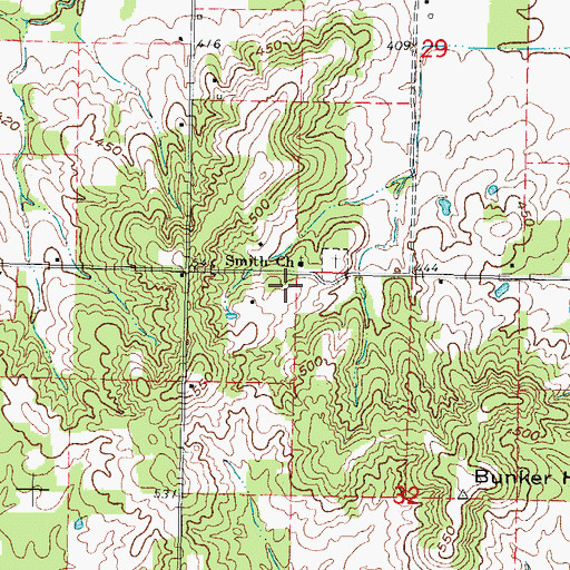 Topographic Map of Smith School (historical), IL