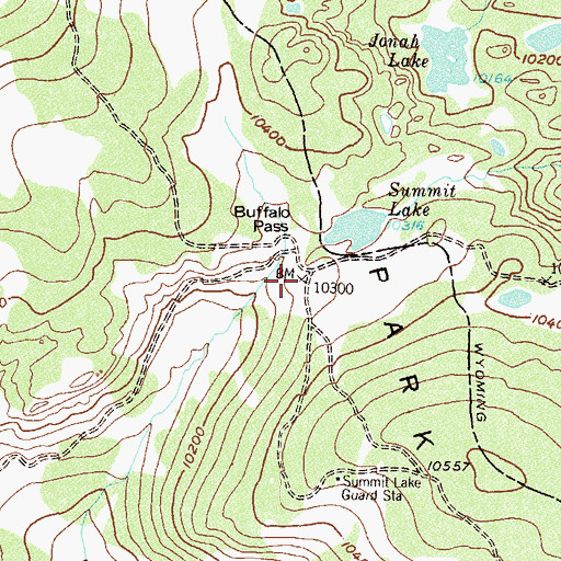 Topographic Map of Buffalo Pass, CO