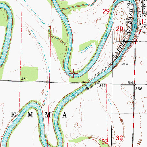 Topographic Map of Winners Bend, IL