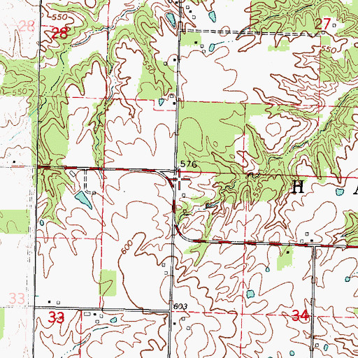 Topographic Map of Beard School (historical), IL