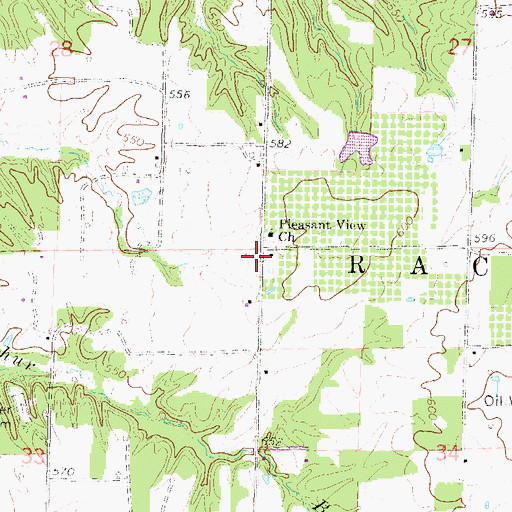 Topographic Map of Whiteoak School (historical), IL