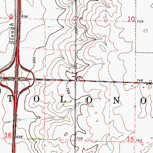 Topographic Map of Fisher School (historical), IL