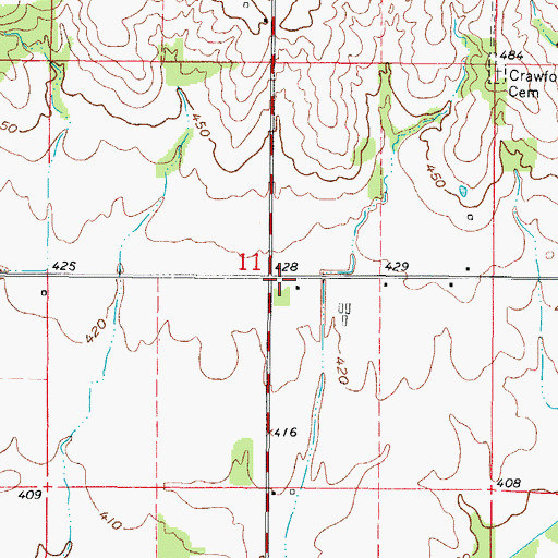 Topographic Map of Bucktown School (historical), IL
