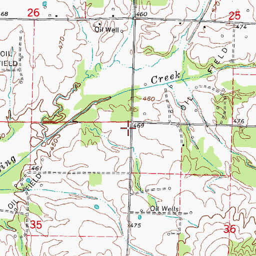 Topographic Map of Knob Prairie School (historical), IL