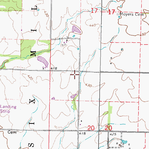 Topographic Map of North School (historical), IL