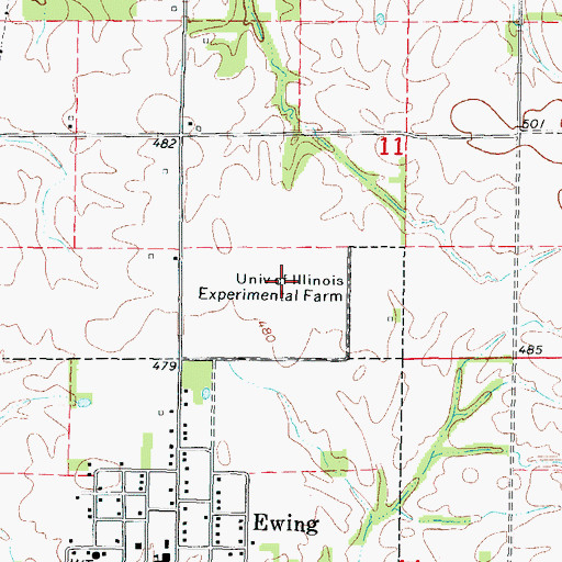Topographic Map of University of Illinois Experimental Farm, IL