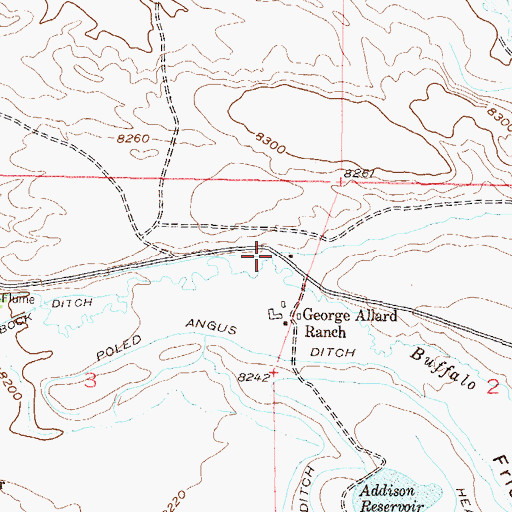Topographic Map of Lost Creek, CO
