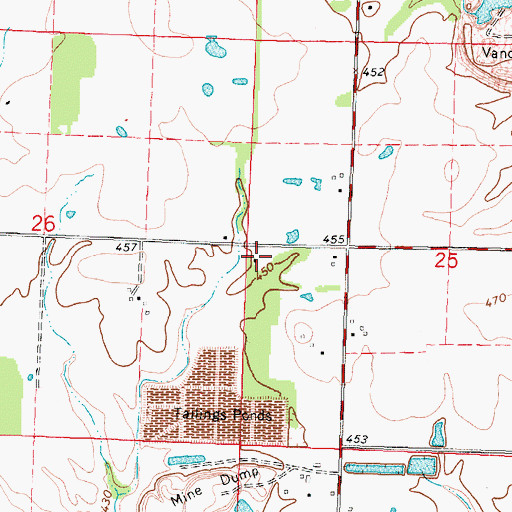 Topographic Map of Walker School (historical), IL