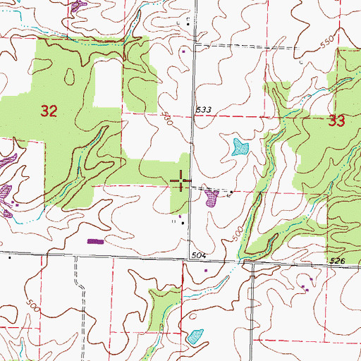 Topographic Map of West Side School (historical), IL