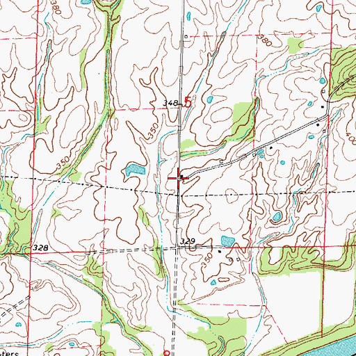 Topographic Map of Ohio School (historical), IL