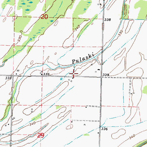 Topographic Map of Perkins School (historical), IL