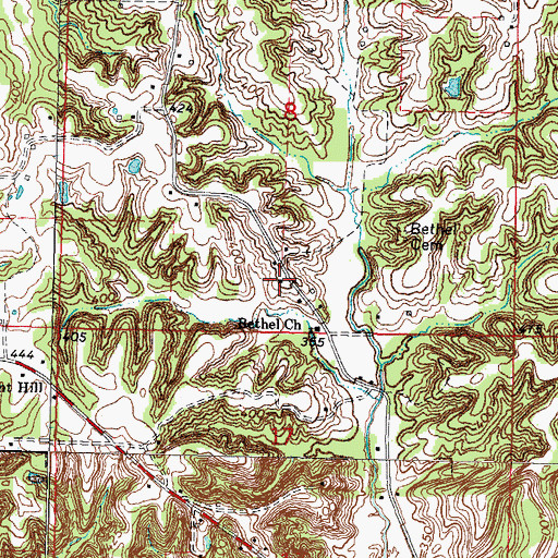 Topographic Map of Pleasant Hill School (historical), IL