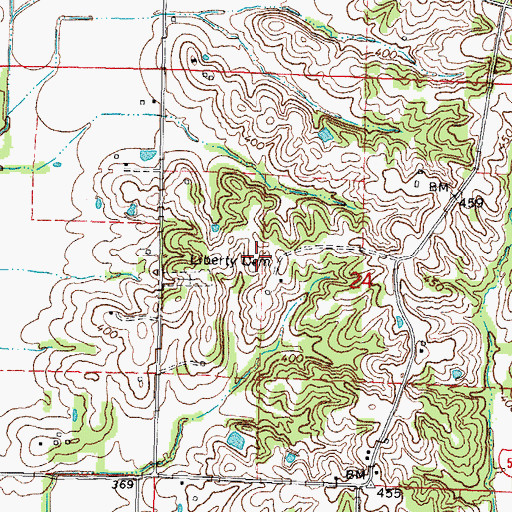 Topographic Map of West Union School (historical), IL