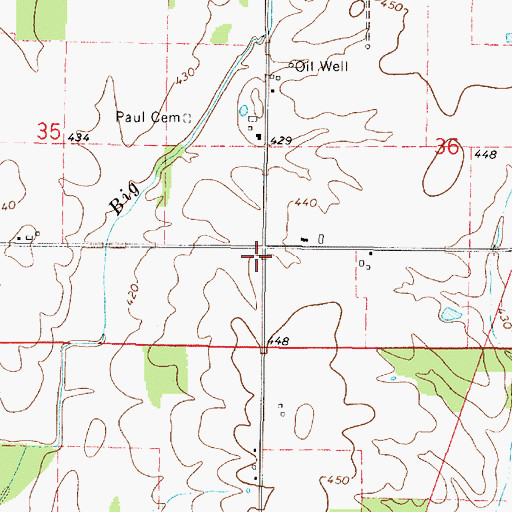 Topographic Map of Burton School (historical), IL