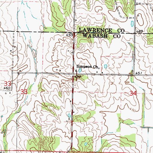 Topographic Map of Douglas School (historical), IL