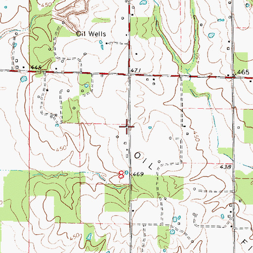 Topographic Map of Old Hickory School (historical), IL