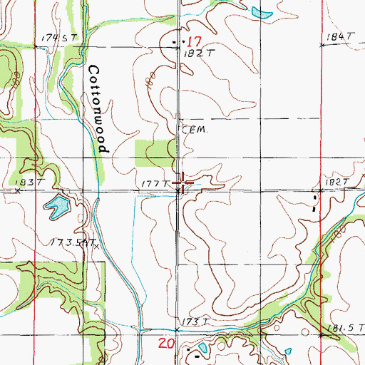 Topographic Map of Cumberland County Farm (historical), IL