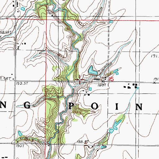 Topographic Map of Spring Point Town Hall, IL