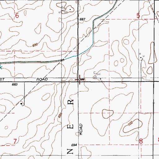 Topographic Map of Porter School (historical), IL