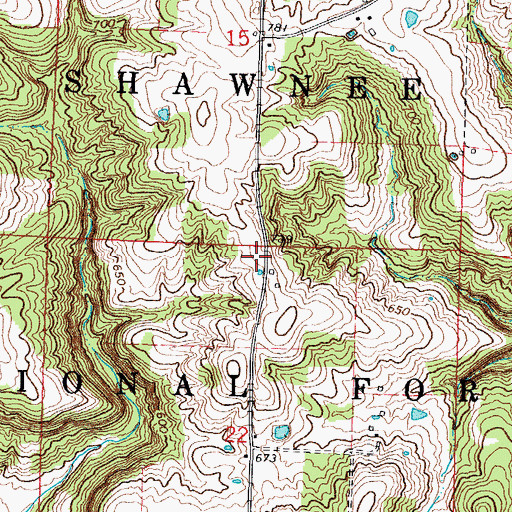 Topographic Map of Brooks School (historical), IL
