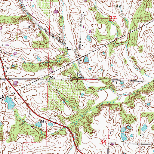 Topographic Map of Friendship School (historical), IL
