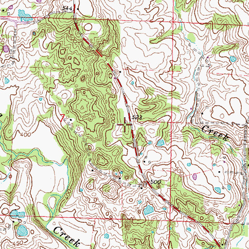 Topographic Map of Hoffner School (historical), IL